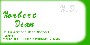 norbert dian business card